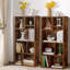 Ensemble de 2 étagères et bibliothèques Melgarejo, armoire de rangement d'angle autoportante avec plusieurs tablettes ouvertes, 2 étagères de rangement au sol pour le bureau à domicile, le salon ou la chambre à coucher-987725709