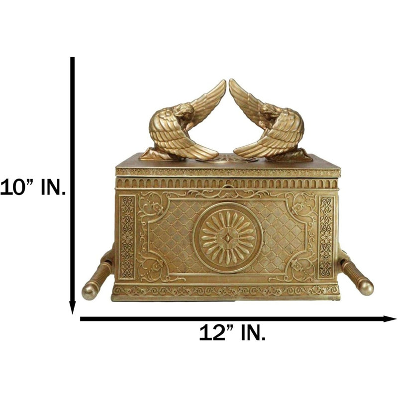 Matte Throne Of God Ark Of Covenant Model W/ Contents Trinket Box Figurine