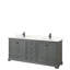 Meuble-lavabo double autoportant Deborah avec plateau en quartz-98142012-98142015-98213893