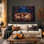 «Sourire d'automne souriant» avec art mural sur toile Halloween-433469529