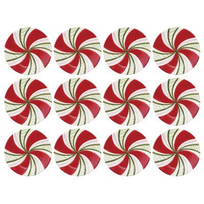 Dolomite Candy Stripe Plate in Festive