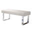 Banc rembourré en similicuir Cialan avec structure en acier inoxydable-35640926-12002535