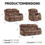 Ensemble de salon inclinable manuel en microfibre 3 pièces 3 pièces-131407220