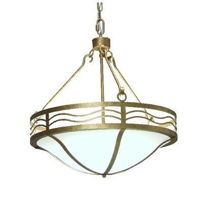 Luminaire bol suspendu unique à 3 lumières Marceline