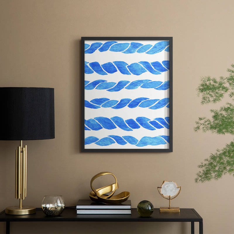 "Abstract", reproduction encadrée - prêt à accrocher, H 14 po x l 11 po, Noir