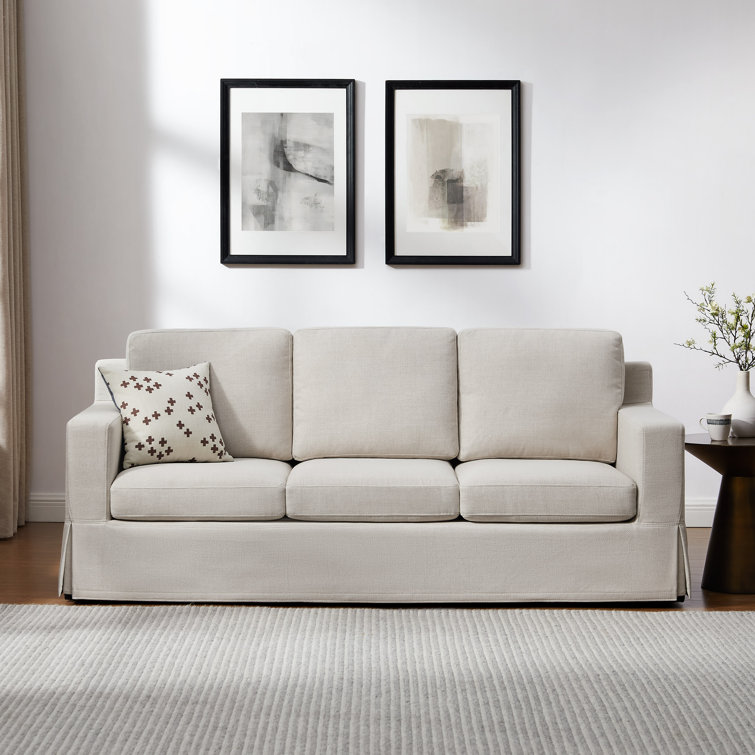 Aallaya 81.1" Track Arm Upholstered Slipcovered Sofa