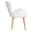 Fauteuil Mirjan Boucle en beige et chêne