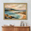 Paysage côtier avec eau bleue et rivage sablonneux pour salon, art mural encadré 26 po x 36 po-900599685-900599684