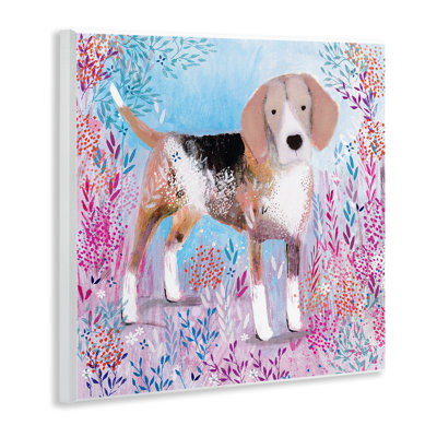 Plaque murale Hound Dog Soft & Whimsical, design par Clare Tupper