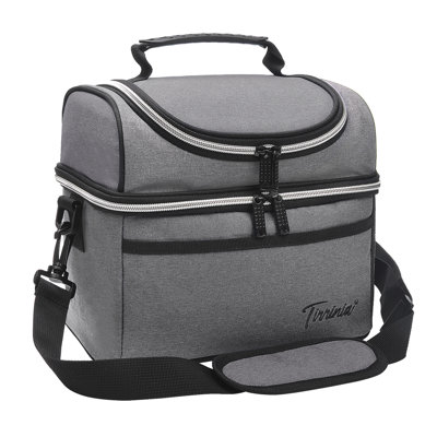 Sac isotherme isolé, boîte à lunch isotherme pour bento pour femmes, hommes, adultes, sac de bureau 10,2 po x 7,5 po x 9 po
