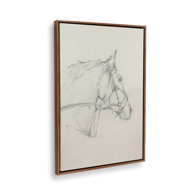 «Bridled Horse Courir croquis I» par Ethan Harper, reproduction d'art