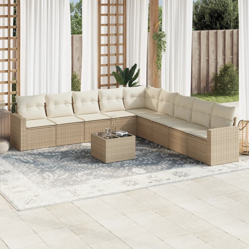 Ensemble de canapé de jardin Vidaxl PE