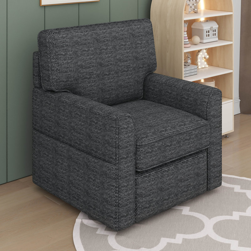 Fauteuil d'appoint pivotant à 360 ° avec poches latérales, Gris