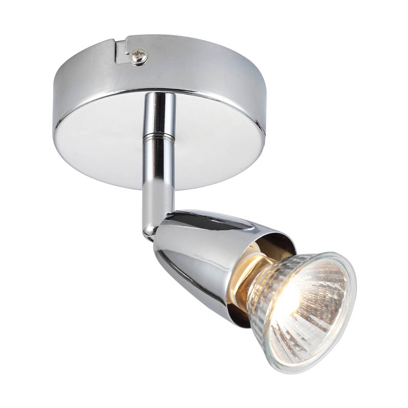 Eichler Semi Flush Mount, Chrome Effect Plate