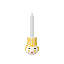Porte-bougie Olga, jaune, H: 3,5 po-120466957-120466958