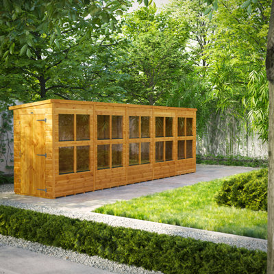 Powersheds 20 x 4ft Timber Tongue & Groove Pent Potting Shed