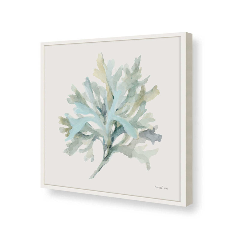 «Coastal Sagebrush Whisper», reproduction d'art, H 21,5 po x l 21,5 po, Cadre de coin ouvert blanc opaque