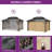 Hardtop Double-Roofed Aluminum Patio Gazebo Multiple Sizes-112917707-93688739