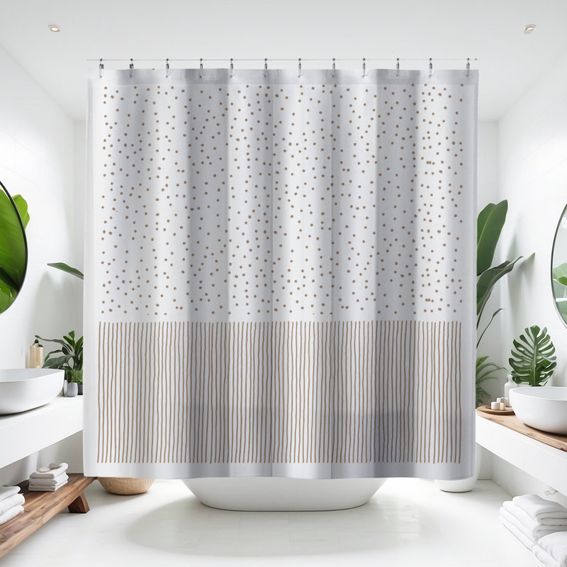 Coco Shower Curtain, Beige
