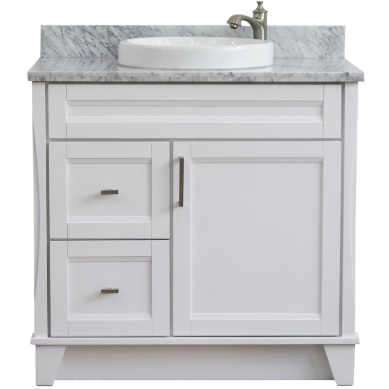 Ensemble de meuble-lavabo simple 37 po, Blanc