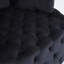 Décoration de salon en velours noir - 40,6 po Largeur du fauteuil, fauteuil rembourré de mousse pour l'intérieur-76058991