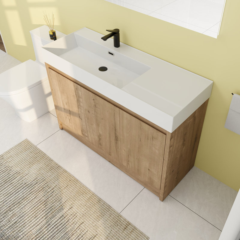 Meuble-lavabo simple 47,26 po avec comptoir en résine