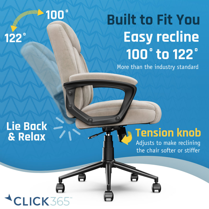Beige Ergonomic Swivel Recliner Chair with Padded Armrests