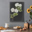 «Dramatic White Flowers II», reproduction sur toile tendue-868117470