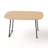 Modern Coffee Table - Minimalist Oak Veneer Top with Carbon Steel Legs, Small Space Living Room & Apartment Essential, Internet Famous Home Decor-1480546560