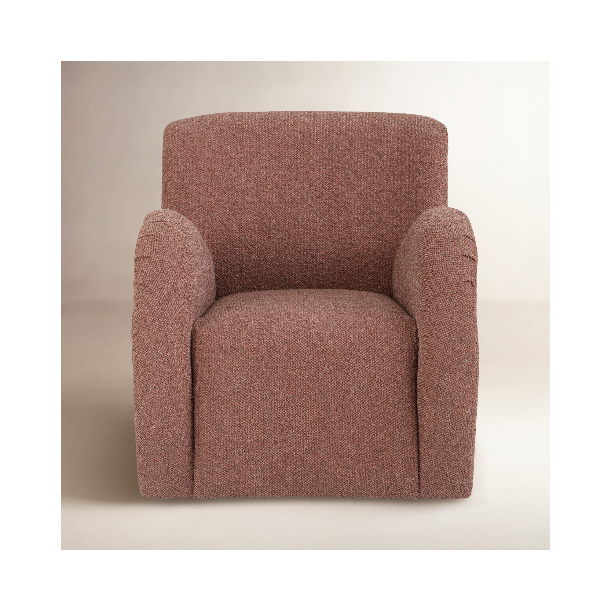Rumy Swivel Chair, Rosewood