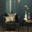 Housse de coussin noir à motif géométrique moderne-459053420