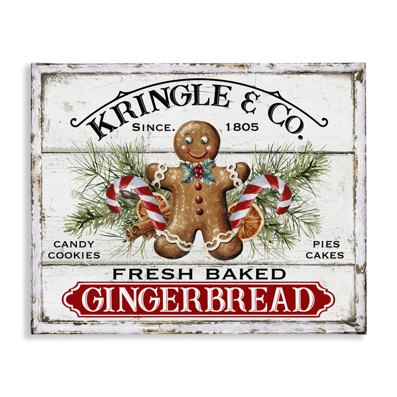 «Fresh Gingerbread Cookies», art mural sur toile par Creatif Belle, H 30 po x l 30 po