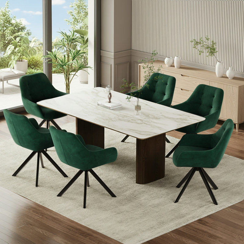 48 cm H Fabric Armchair, 6, Green