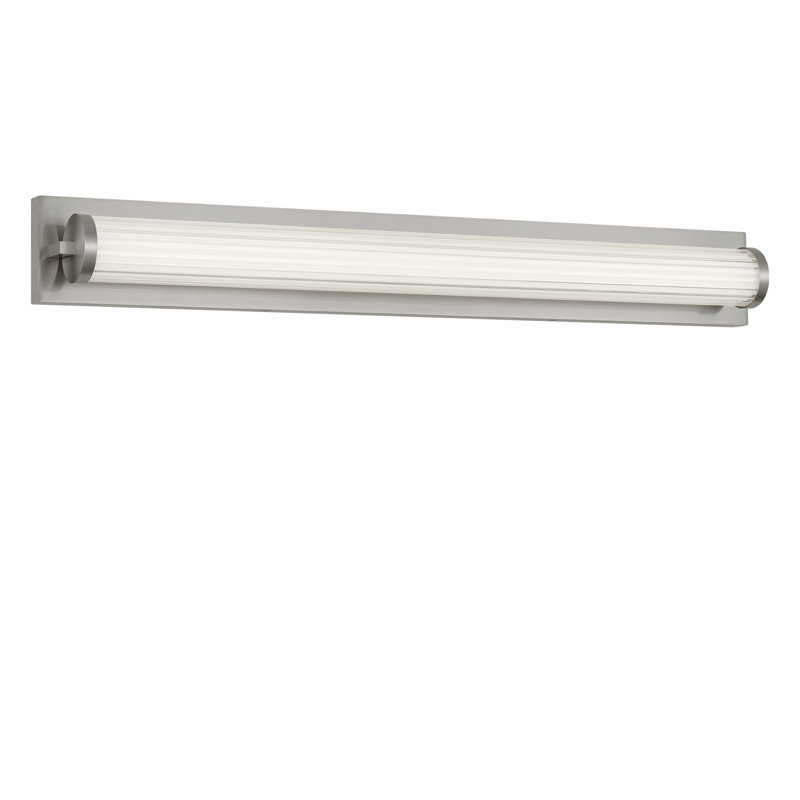 Meuble-lavabo Weston à DEL, H 4,25 po x l 34 po x P 3,87 po, Nickel brossé