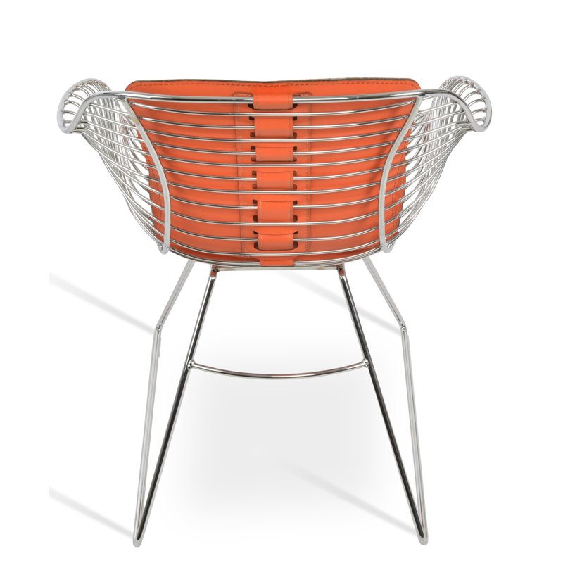 Fauteuil Zebra, Chrome, Orange