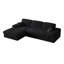 Siège en velours côtelé 114,5 pi avec fonction inclinable et siège réversible de 114,5 pi, configuration 2 en 1, configuration en forme de L, coussin confortable à trois cols, deux coussins décoratifs, éponge modulaire à rebond lent