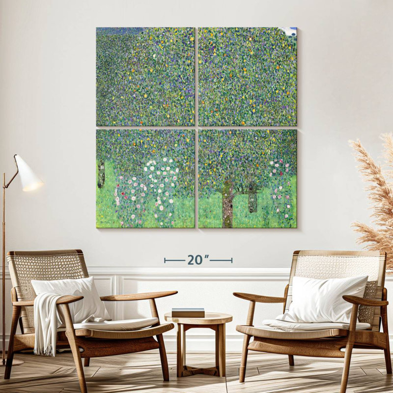 Harnek Rosebushes Under The Trees 1905, H 57 po x l 57 po