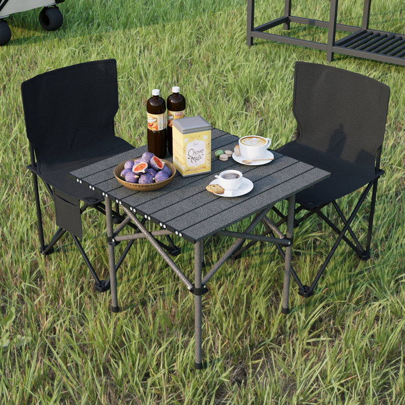 Square 3 - Piece 2 - Person 50Cm L Outdoor Table Set
