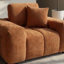 Canapé Hesse, 1 coussin, capitonné, revêtement orange moelleux-129099783