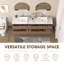 Meuble-lavabo flottant mural 84 po avec double vasque Melihcan