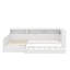 Lit plateforme simple en L en bois avec lit gigogne et tiroir-17200287