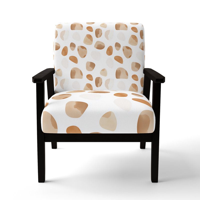 Chaise rembourrée Modern, Accoudoirs carrés noirs