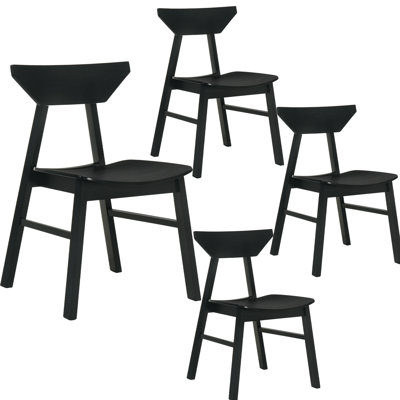 Modern Dining Chairs With Backrest, With Solid Wood Frame, For Dining Room/Living Room