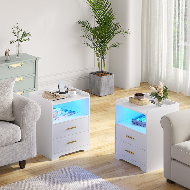 2 Drawer Bedside Table