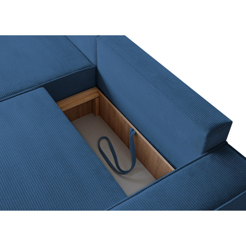 Aniyiah 4 Seater Sofa Bed, Blue
