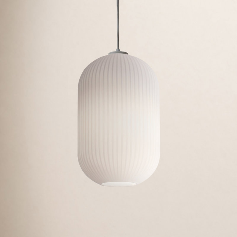 Luminaire suspendu géométrique à 1 lumière Darval, H 8,15 po x l 5 po x P 5 po
