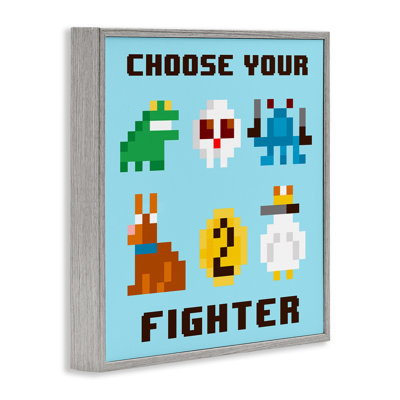 Choose Gaming Fighter Framed Giclee Art by June Erica Vess