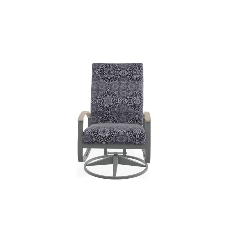 Belle Isle Outdoor Swivel Lounge Chair, Canvas Natural Sunbrella® Canvas, Desert P60, Textured Graphite