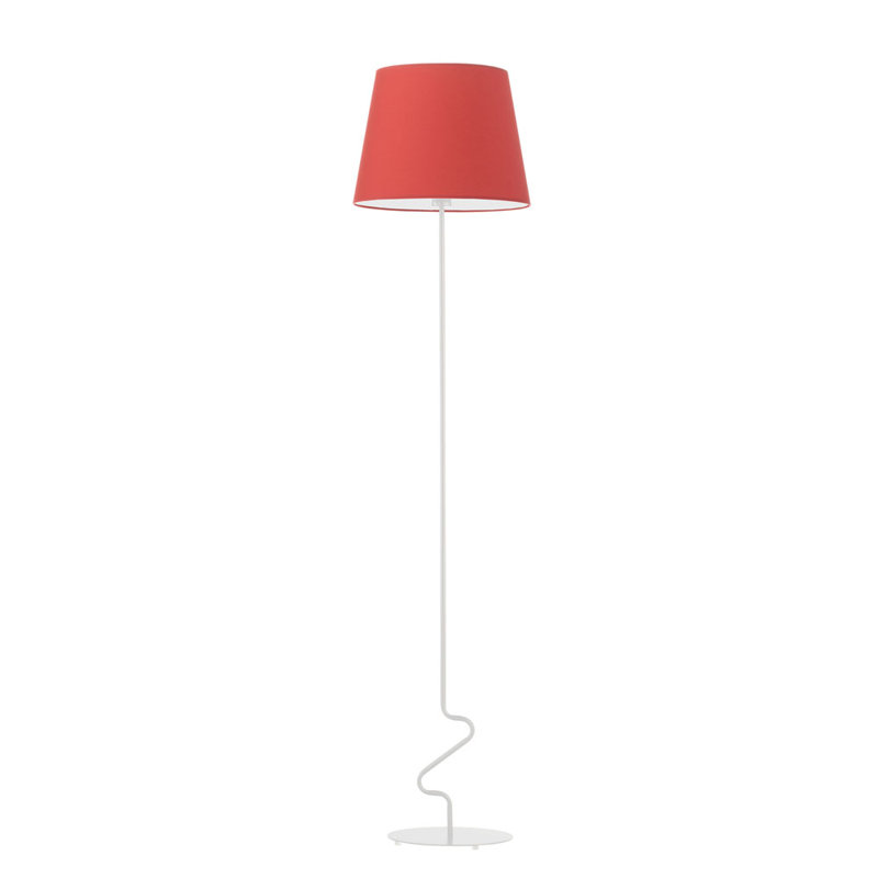 Koga 174cm Traditional Floor Lamp, Red, White