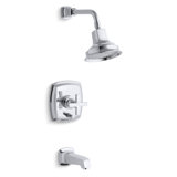 Margaux Rite-Temp Pressure-Balancing Bath and Shower Faucet Trim with Push-Button Diverter and Lever Handle, Valve Not Included